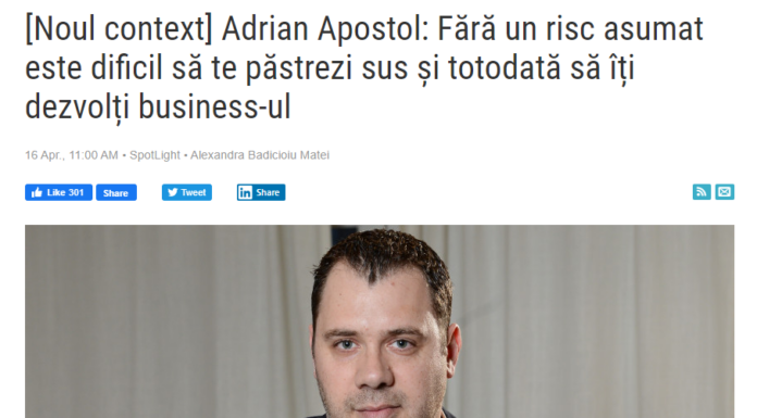Interviu IQads: Fără un risc asumat este dificil să te păstrezi sus și totodată să îți dezvolți business-ul